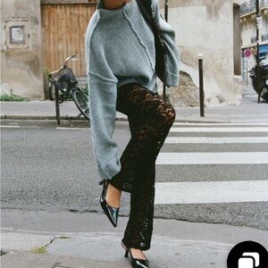 Princess Polly Black Lace Flare Pants